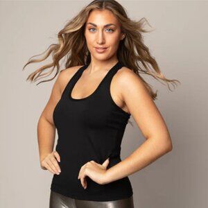 Emily Hsu Designs Allegro Racer Tank Black BNWT Size M